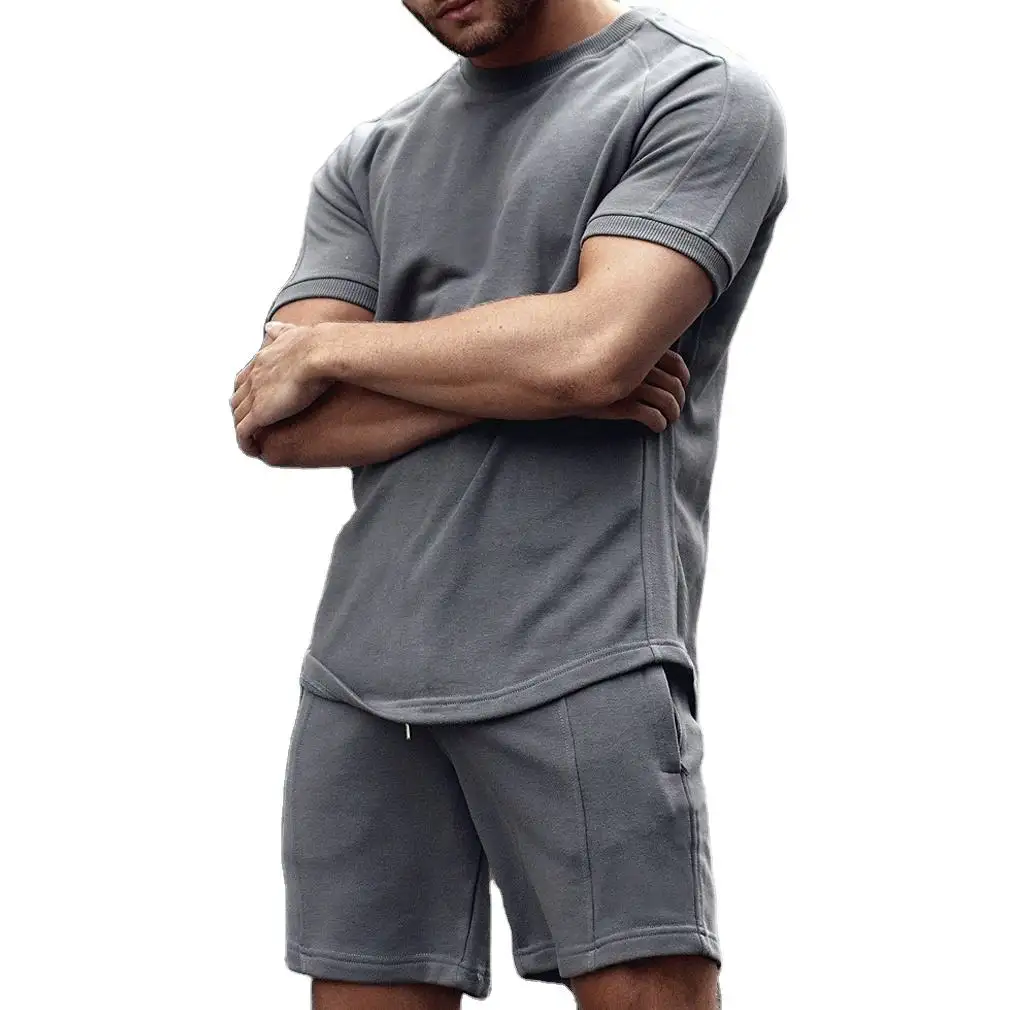 남여 공용 새로운 스타일 T 셔츠와 남자의 여름 짧은 100% 면 트윈 세트 좋은 가격