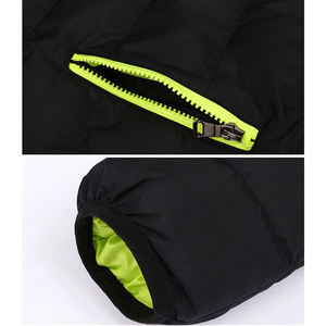 Chaqueta de Invierno para Hombre, Gruesa, Acolchada, de Colores Sólidos, con Cuello Alto, Capucha, Resistente al Viento, Personalizable en la Parte Delantera - Product Image 4