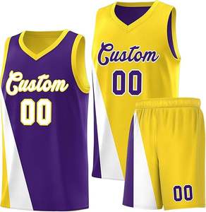 Prix d'usine Logo personnalisé maillot de basket-ball de sublimation grande taille bas quantité minimale de commande respirant séchage rapide léger humidité imprimé - Product Image 1