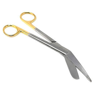 Ciseaux en acier inoxydable Supercut Ciseaux à bandage Lister avec lame dentelée Anneaux en or Manuel 7.25 5.5 4.5 3.5 Tailles de pouce - Product Image 4