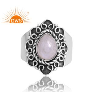 แหวนพลอยสีรุ้งและพระจันทร์สีเงินสเตอร์ลิงเครื่องประดับแบบสั่งทำสำหรับเป็นของขวัญสำหรับผู้หญิงดีไซน์ใหม่ - Product Image 3