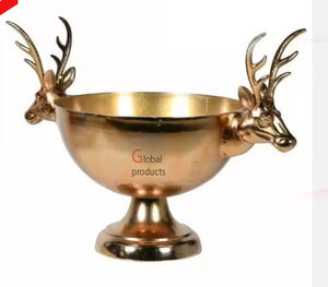 Amazing look Silver finished Wine Cooler Deer Head <b>Ice</b> <b>Bucket</b> For Bar And Restaurant - Product Image 4