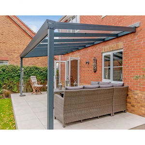 Auvent extérieur 4x4, auvent hollandais avec toit en polycarbonate ou en verre - Product Image 3