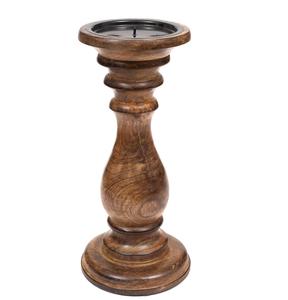 Soporte de vela quemada de 10 ", soporte de madera para estilo rural, Reiki, aromaterapia, Spa, sala de estar, decoración de mesa de madera para el hogar - Product Image 6