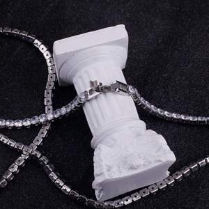 2mm-5mm S925 Silver VVS Moissanite Diamond <b>Tennis</b> Link Chain Necklace Bracelet Hip Hop Jewelry for Wholesale price - Product Image 5