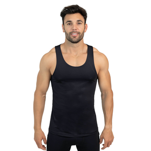 IHTESHAM SPORTS Débardeur de sport pour homme en polyester/coton respirant de qualité supérieure, sur mesure - Style musculaire sans manches - Product Image 1