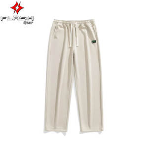 Ropa de calle para hombre Color sólido Diseño de etiqueta Deportes Cordón Pantalones casuales Beige Personalizar Tamaño Impresión en color - Product Image 1