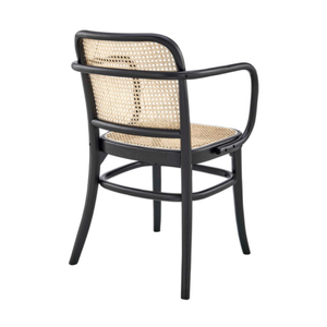 Silla de comedor Winona con detalles plisados Teca Caoba Suar Uso de madera Otros muebles de comedor 0912485 - Product Image 2