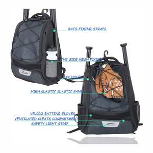 Nouveau sac de sport imperméable XTREME BASEBALL GEAR pour baseball et softball, sac à dos avec rangement pour chaussures, grande capacité, crochets de suspension, baseball - Product Image 6