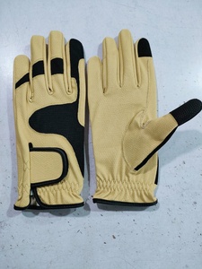 Soft Black Sheep Leather Men's Full Finger Equestrian Riding Gloves Thermal Insulated Sports Comfortable - Product Image 3