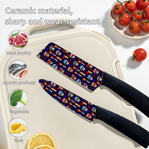 Couteau de chef en céramique super tranchant, prix d'usine, 4 ensembles, manche en plastique, passe au lave-vaisselle, pour cuisine commerciale, livraison rapide - Product Image 4