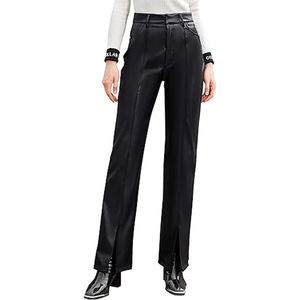 Leggings pour femmes en faux cuir personnalisés, jeggings extensibles avec poches, fabricant de tailles régulières et plus, fournisseurs d'usine - Product Image 5