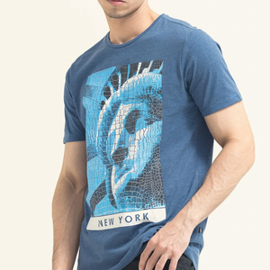 Nouveaux T-shirts d'été pour hommes à coupe classique, en tricot uni, à manches courtes, col rond, 100% coton, style décontracté, logo personnalisé, respirant, séchage rapide - Product Image 2