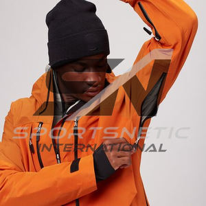 แจ็คเก็ตกันฝนผ้าแคนวาสกันลมกันน้ำคุณภาพสูงสำหรับเล่นสกีและสโนว์บอร์ด ผลิตจากโรงงาน ขายส่ง รับทำโลโก้ตามสั่ง สำหรับทุกเพศ - Product Image 4