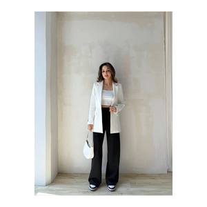 Giacca Blazer da donna con bottoni doppiopetto bordeaux - Product Image 3