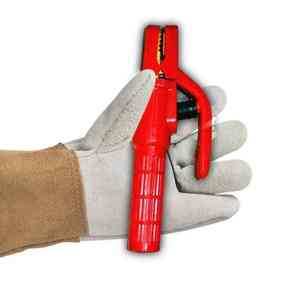 Guantes de trabajo de cuero de soldadura EN420 Guantes de soldadura de cuero dividido de piel de vaca ignífugos Guantes de seguridad de construcción industrial personalizados - Product Image 1