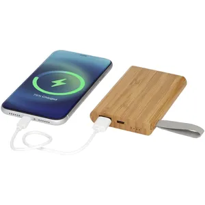Power Bank Ecologico Tulda in Bambù da 5000mAh per Gadget Promozionali - Product Image 3