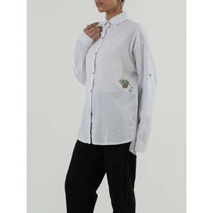 Unze London ABEBA Casual <b>Linen</b> <b>Top</b> Regular Fit with Simple Fashion Element - Product Image 3