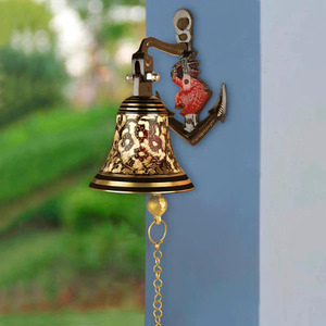 Cast Iron <b>Door</b> Bell <b>Rustic</b> Finished Metal Hanging Courtyard Bell Wall Mounted Welcome Home <b>Door</b> Bell Home Decoration Suppliers - Product Image 1