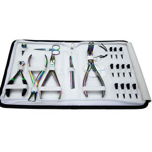 Kit de Herramientas para Instalación y Remoción de Extensiones de Cabello de Salón, Alicates con Recubrimiento de Titanio, Ganchos de Crochet, Tijeras, Juego Completo - Product Image 3