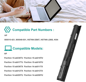 Pour pavillon 14-ab000 15-ab000 17-g000 série batterie de remplacement pour ordinateur portable KI04 14.8V 41Wh Li-Ion - Product Image 6