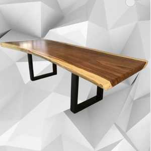 โต๊ะไม้แผ่นเดียว โต๊ะไม้เนื้อแข็ง โต๊ะรับประทานอาหาร สำหรับกลางแจ้ง - Product Image 3