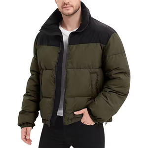 Customized Men's 2025 Jacket Stand Collar Zipper Pocket Custom Logo <b>Black</b> Quilted Puffer Outdoor Thicken Padded <b>Vest</b> Waterproof - Product Image 2