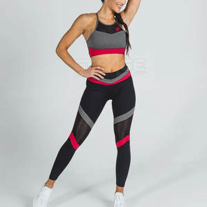 ชุดบราและเลกกิ้งผู้หญิงแบบสั่งทำพิเศษ พร้อมโลโก้ด้านหน้า - เป็นมิตรกับสิ่งแวดล้อม ระบายอากาศได้ดี น้ำหนักเบา - Product Image 1