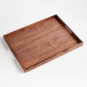 Round Wooden Serving <b>Tray</b> With Metal Handles Elegant & Functional <b>Tray</b> for Dining Home Decor Perfect for Serving Drinks in <b>Bed</b> - Product Image 6