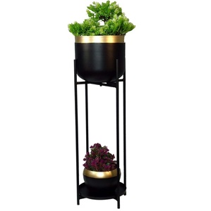 แจกันเหล็กกระถางต้นไม้ทรงกลมพร้อมขาตั้งสำหรับตกแต่งบ้านสไตล์อเมริกันดีไซน์ใหม่สวยแบบ2024 - Product Image 1