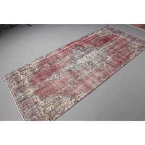 พรมขนาด 3.6x8.5 ฟุต, พรมตุรกีโบราณ, พรมขนสัตว์สีแดง - Product Image 4