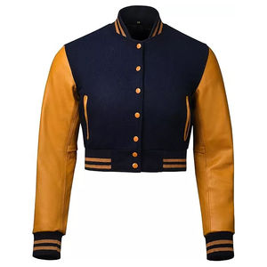 Vestes de rue pour femmes de haute qualité Varsity Jacket avec tenue décontractée Crop Top Women Varsity Jacket - Product Image 2