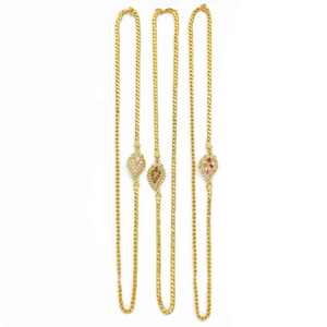 Collares de Cadena Mopu para Mujer, Chapados en Oro Micro, con Piedras de Circonita Cúbica, 14K, 18K, 24K, Joyería de Moda para Fiestas, Venta al Por Mayor - Product Image 2