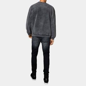 Todo el último estilo de color sólido de gran tamaño ácido lavado sudaderas con capucha última moda ropa de talla grande hombres sudaderas con capucha con servicio OEM - Product Image 2