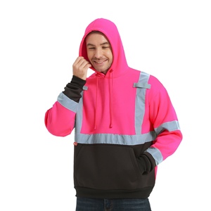 เสื้อฮู้ดสะท้อนแสงสำหรับผู้ชาย ความปลอดภัยสูง เหมาะสำหรับงานก่อสร้าง กันน้ำ กันลม สำหรับงานอุตสาหกรรม งานถนน สามารถสั่งทำได้ - Product Image 2