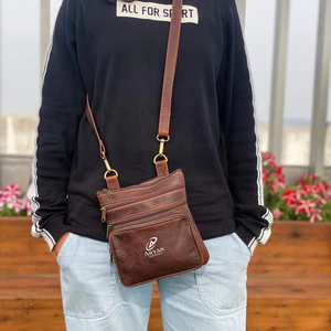 Nuevos bolsos bandolera de cuero genuino con estilo occidental, superventas, monederos de oficina, bolsos cruzados de cuero genuino de diseñador único para mujer - Product Image 1