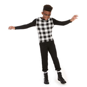 Maglione Charter Club Extra Large per Ragazzi, Design a Quadri Buffalo, Colore Naturale - Product Image 3