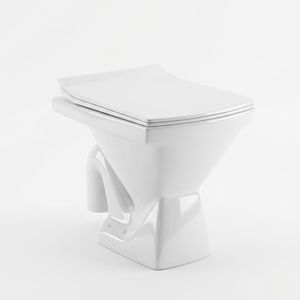 WC monobloc moderne en céramique Leo avec évacuation en S/P - Product Image 1