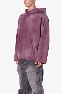 Sweatshirt à capuche zippé et pantalon de survêtement avec lavage à l'acide lourd logo personnalisé lavage vintage de haute qualité - Product Image 2