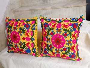 ปลอกหมอนผ้าคอตตอนปักลายดอกไม้สำหรับตกแต่งบ้านวันฮาโลวีนทำด้วยมือปลอกหมอนผ้าฝ้าย100% กันน้ำสไตล์เรียบง่าย - Product Image 6