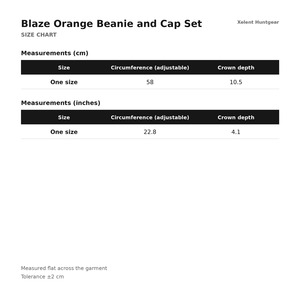 Ensemble bonnet et casquette assortis en tricot orange fluo pour la chasse, 230 GSM, personnalisable, OEM, vente en gros - Product Image 6