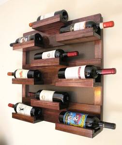 Casier à vin mural en bois, nouveau Design, bambou, Acacia, casier à vin décoratif mural, vente en gros - Product Image 2