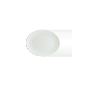 Plato Ovalado de Porcelana Premium Bonna Iris White Moove de 31 cm, Moderno, Ondulado y Elegante para Servir y Presentar en Fiestas - Product Image 1