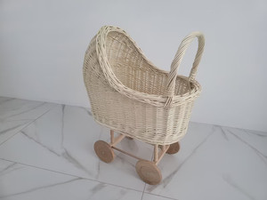 Nouvel arrivage de poussette de luxe en rotin et osier pour bébé, accessoire parfait pour emporter des poupées pour une poussette de Style vietnamien - Product Image 3