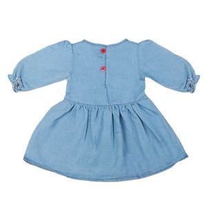 Vestido de Mezclilla Bordado para Niñas - Azul Claro - Product Image 5