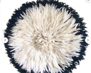 Bamileke Style traditionnel plume Juju chapeau maison décorative tenture murale bambou et PC matériel pour INS Style - Product Image 1