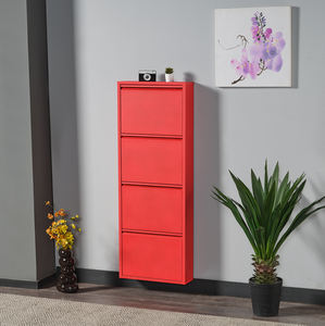 Minimalist บางเฉียบกันน้ำ4ชั้นโลหะตู้รองเท้าอเนกประสงค์เฟอร์นิเจอร์บ้านห้องนั่งเล่นทางเข้าวิลล่าคลังสินค้าโรงเรียน - Product Image 4