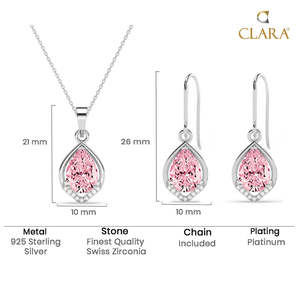 NOVAMART Fine Platinum Diamond-Pear Zircon & <b>Pearl</b> Trendy Party/Gift Wedding Fine <b>Jewelry</b> <b>Set</b> Wholesale Export - Product Image 5