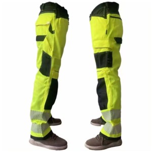 Factory Made Cheap Price Best Reflective Safety Breathable Quick Dry Canvas <b>Work</b> Pants Men High Visibility Pockets Hi Vis Pants - Product Image 2