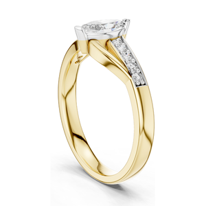 Bague en diamant de laboratoire taille marquise pour femme, 0,4 carat, clarté VVS-VS EF, or 18 carats, 14 carats, 10 carats et argent 925, rose, jaune, blanc - Product Image 5
